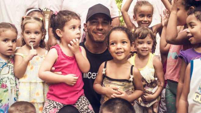 Lewis With Kids